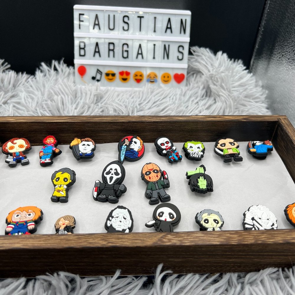 NEW 20 PC Horror Shoe Charms for Crocs, Purses, Bracelets, Wristbands, & More